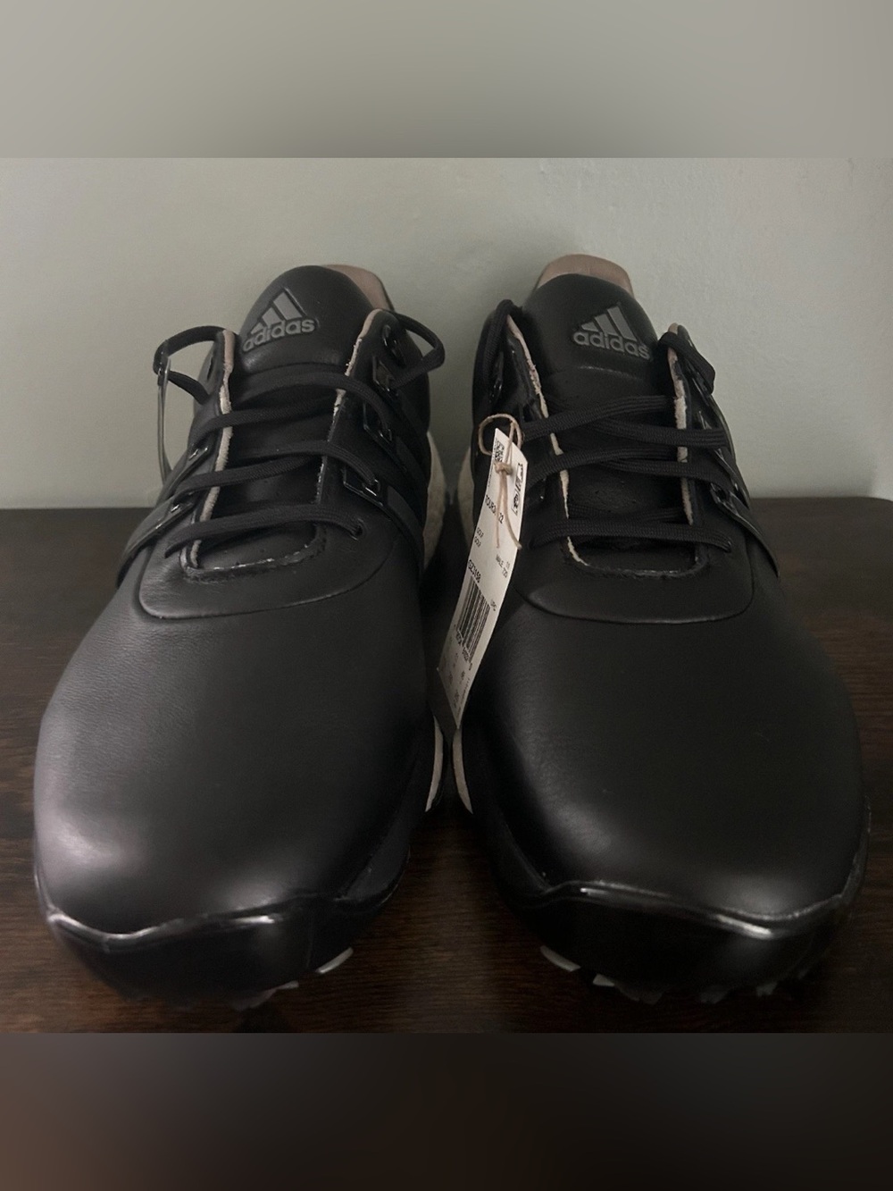 Adidas Tour360 22 Men’s Leather Golf Shoes Black Size 11.5 GZ3158 - Picture 2 of 10